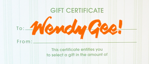 Wendy Gee Gift Certificate